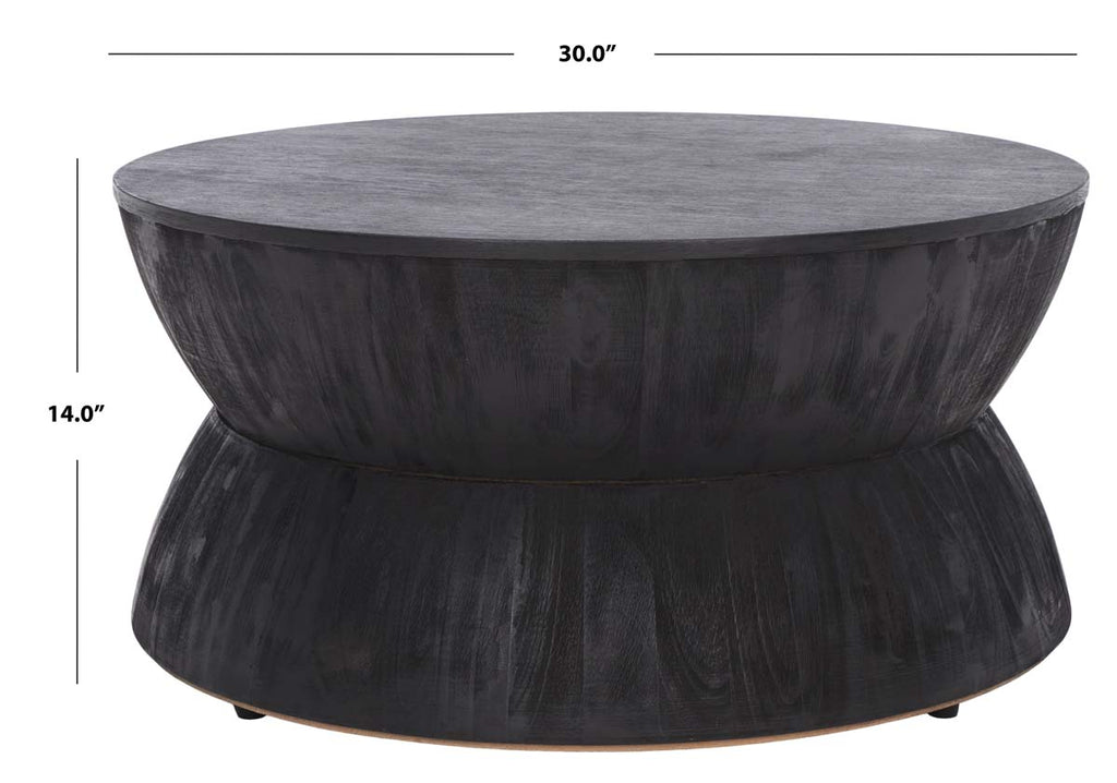 Safavieh Alecto Round Coffee Table - Black