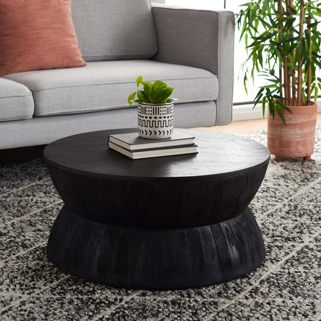 Safavieh Alecto Round Coffee Table - Black