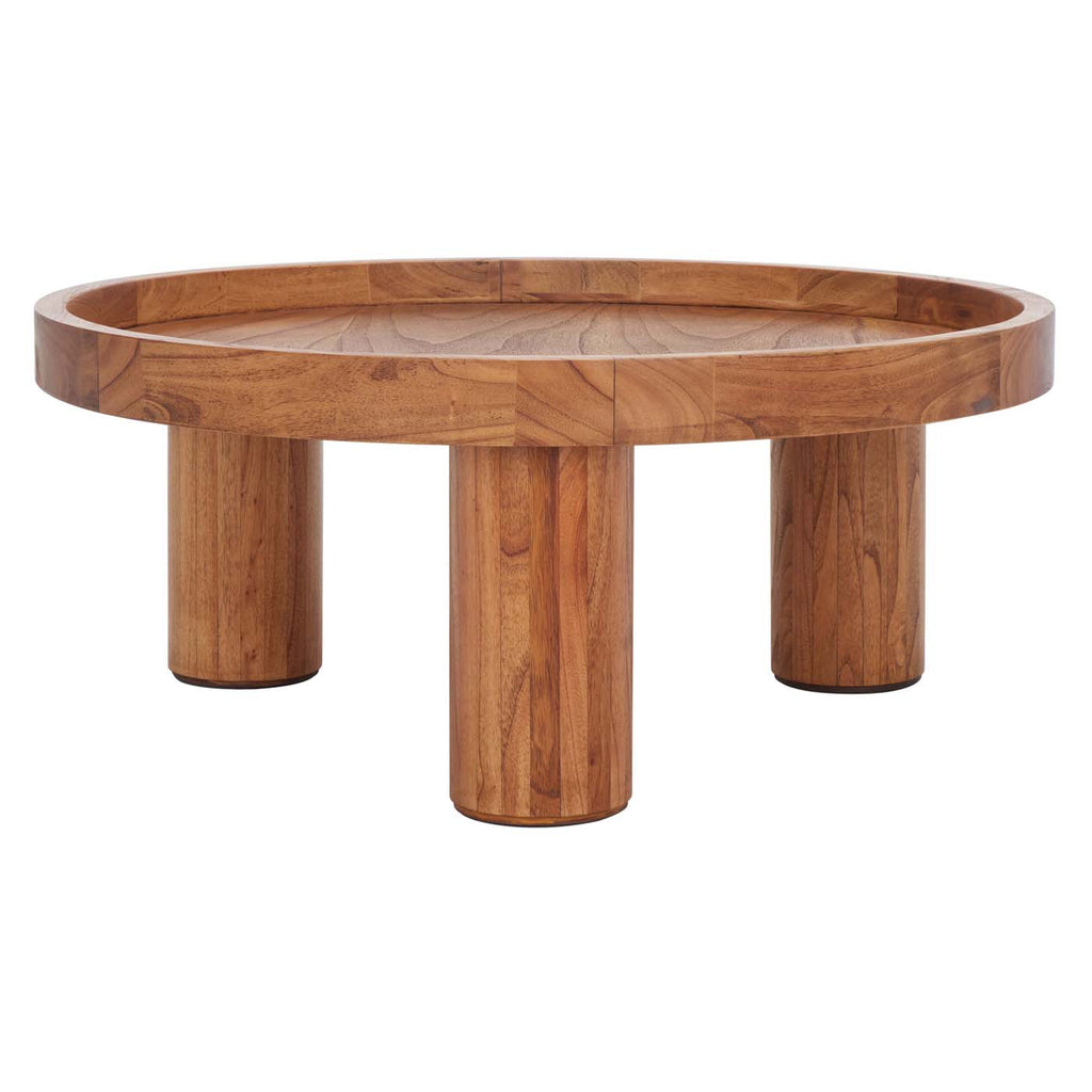 Meek 3 Leg Round Coffee Table | Safavieh -  COF6603 - Natural