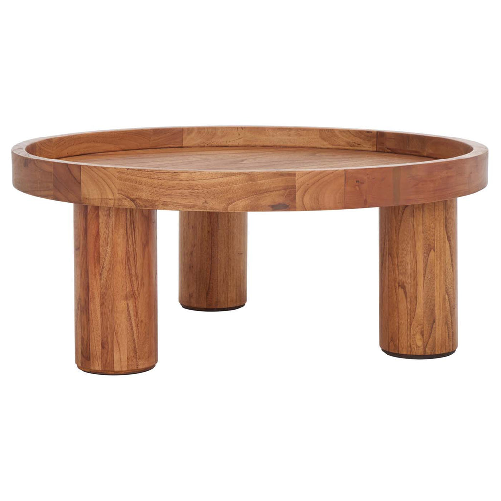 Meek 3 Leg Round Coffee Table | Safavieh -  COF6603 - Natural