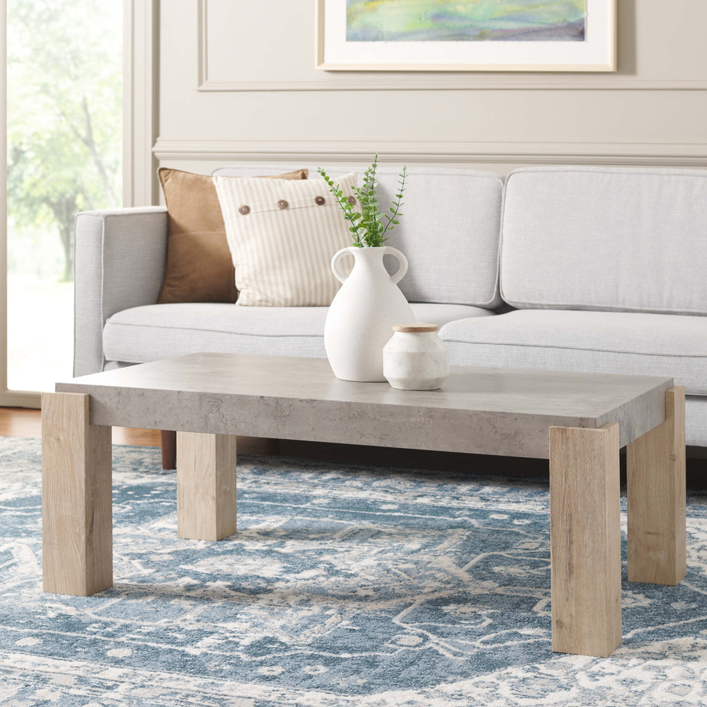 Safavieh Coromio Coffee Table - Light Grey / Natural