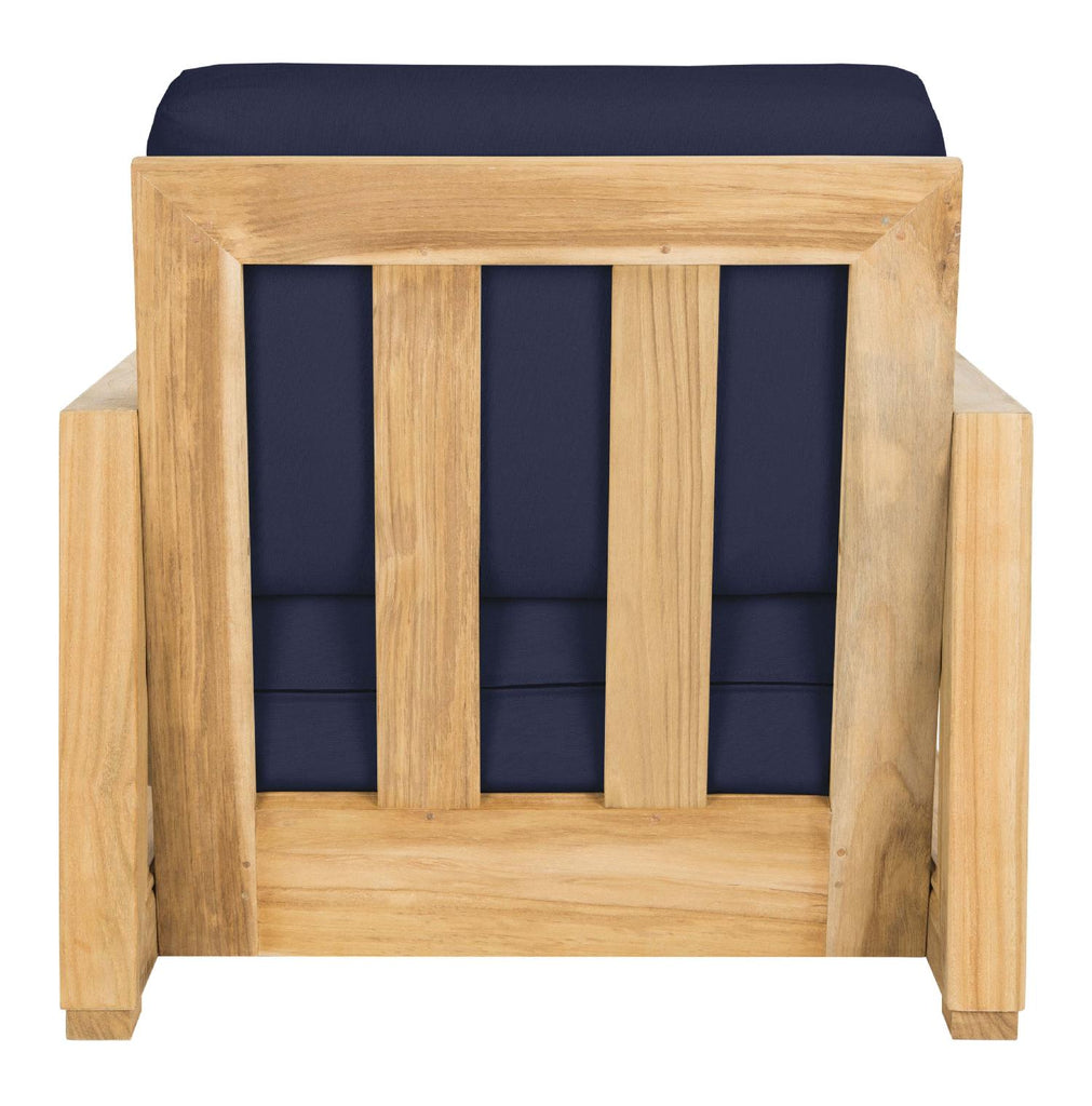 Safavieh Couture Montford Teak Armchair Pillow Casing - Navy