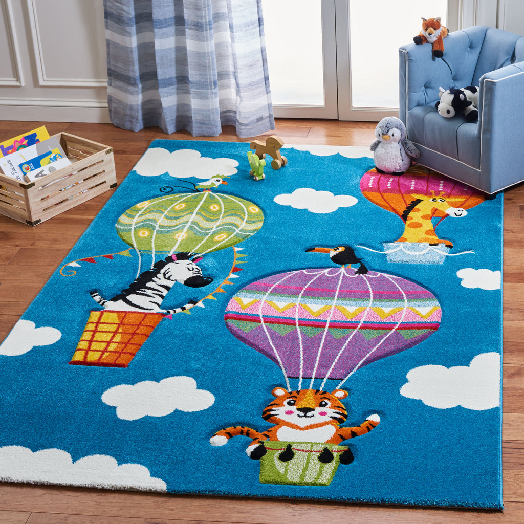 Safavieh Carousel Kids 100 Rug Collection CRK118M - Blue / Green