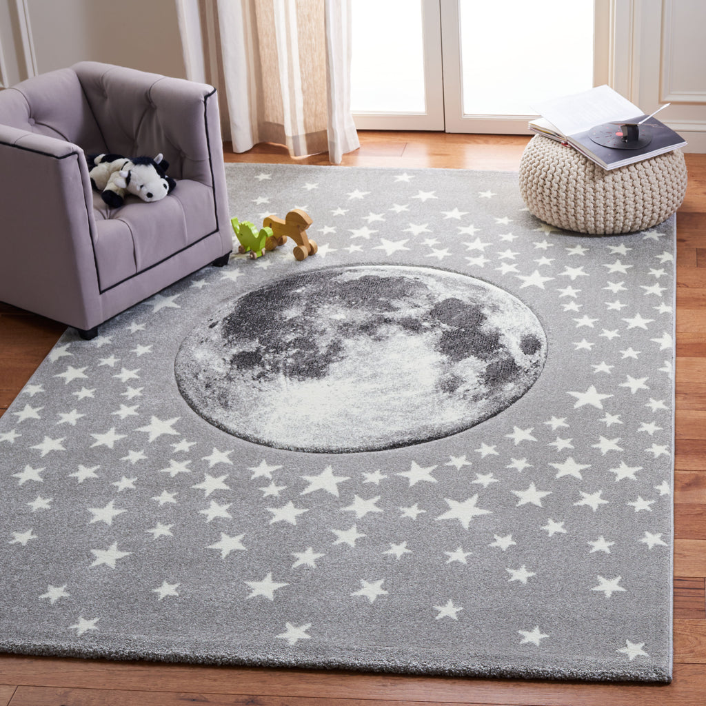 Safavieh Carousel Kids 100 Rug Collection CRK135F - Light Grey / White