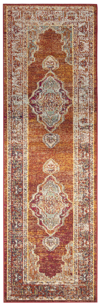 Safavieh Crystal Rug Collection CRS500A - Orange / Light Blue