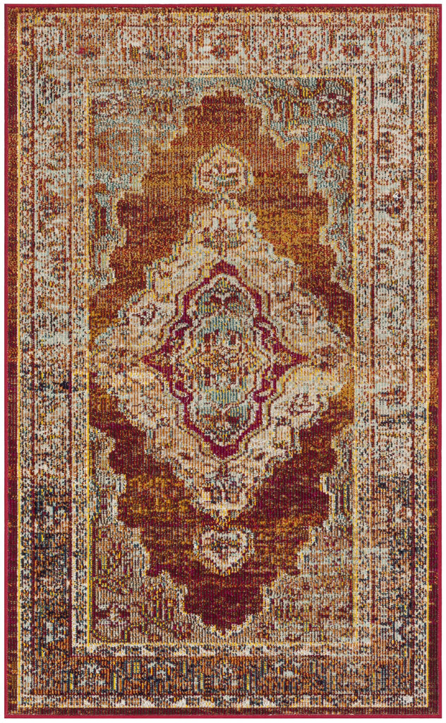 Safavieh Crystal Rug Collection CRS500A - Orange / Light Blue