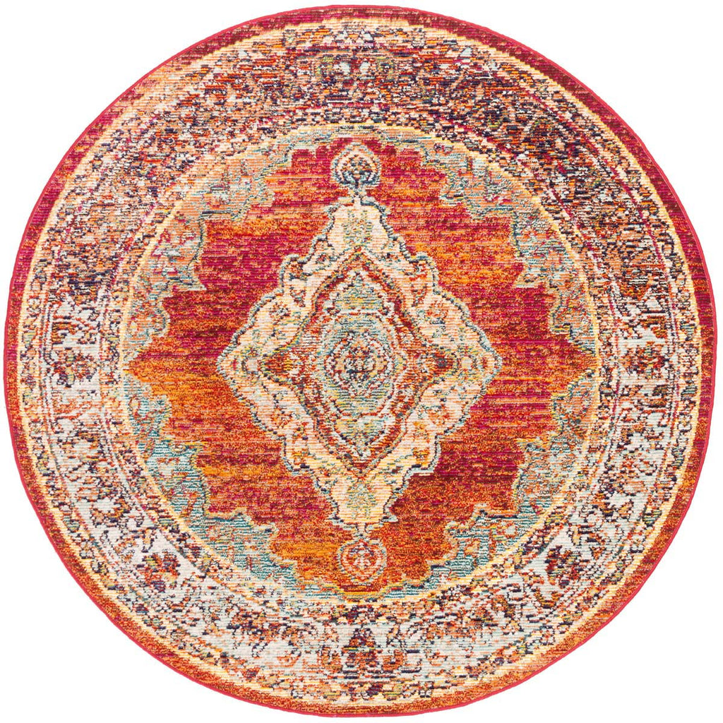 Safavieh Crystal Rug Collection CRS500A - Orange / Light Blue