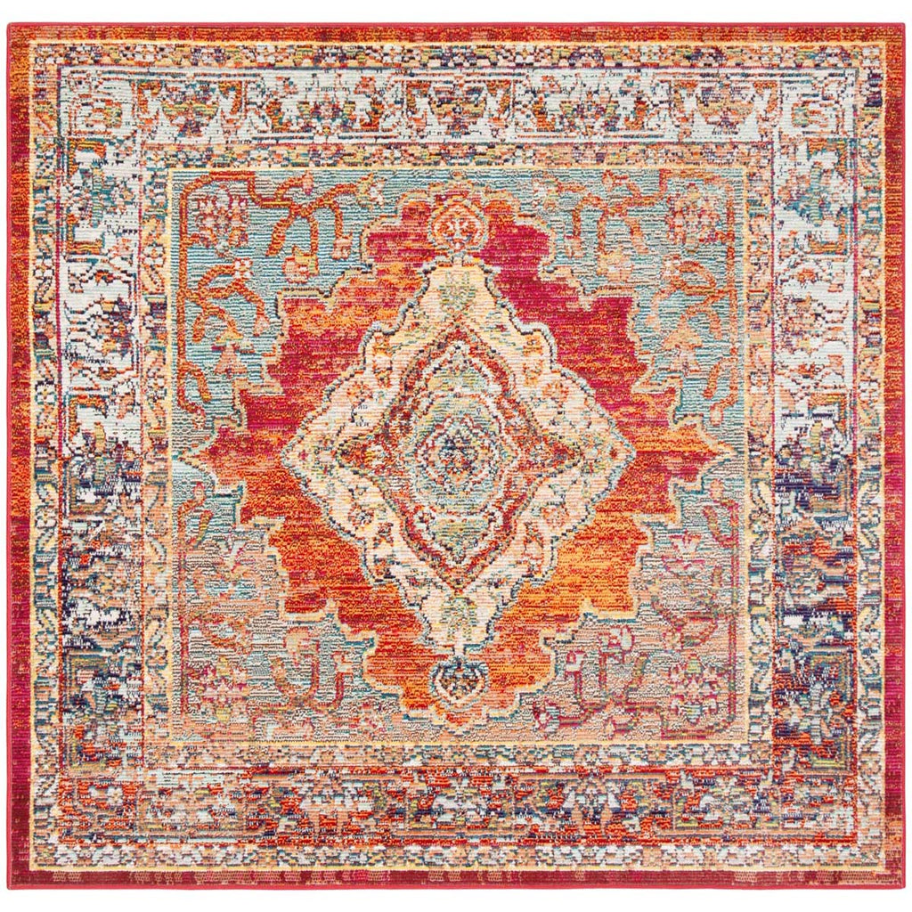 Safavieh Crystal Rug Collection CRS500A - Orange / Light Blue