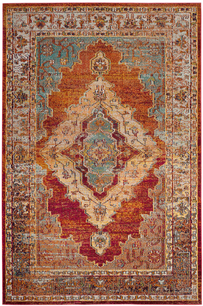 Safavieh Crystal Rug Collection CRS500A - Orange / Light Blue