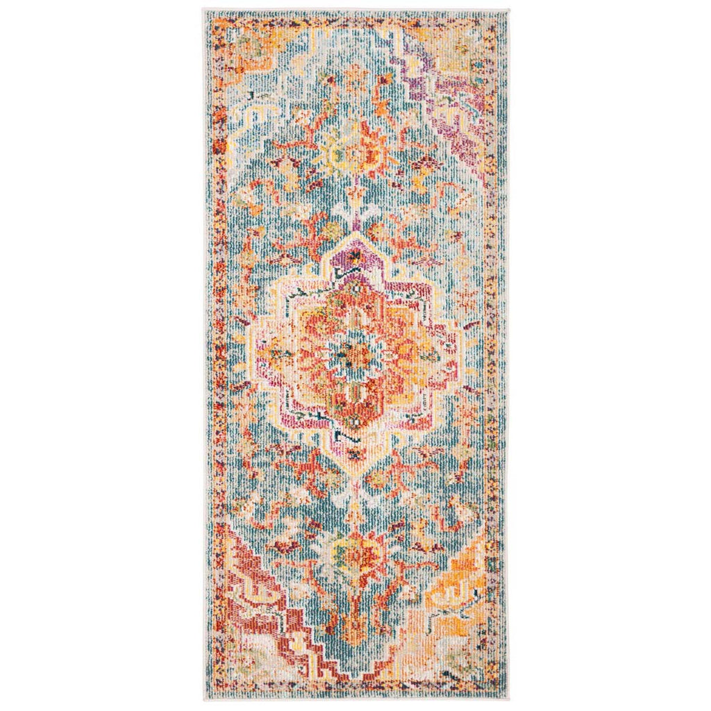 Safavieh Crystal Rug Collection CRS501K - Orange / Teal