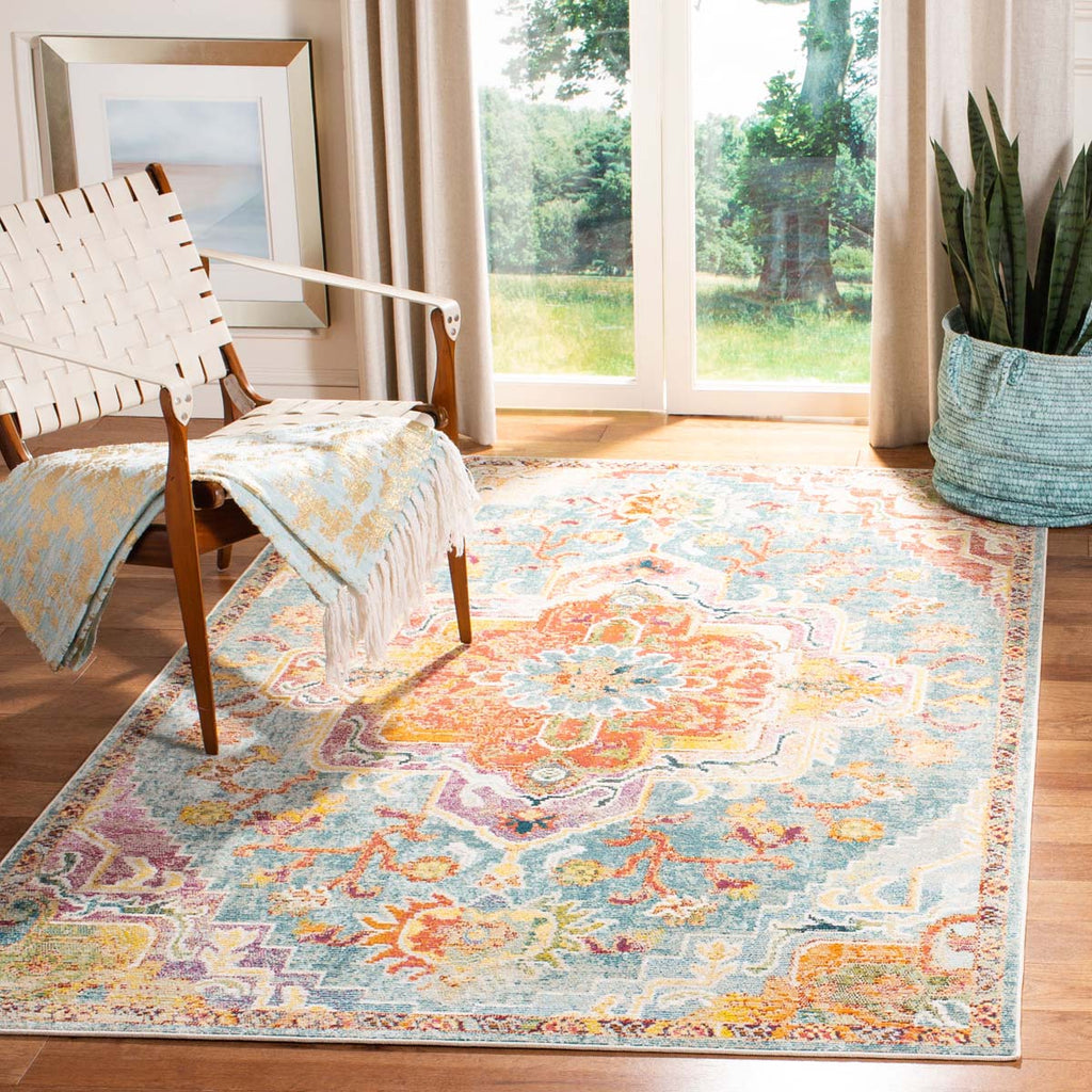 Safavieh Crystal Rug Collection CRS501K - Orange / Teal