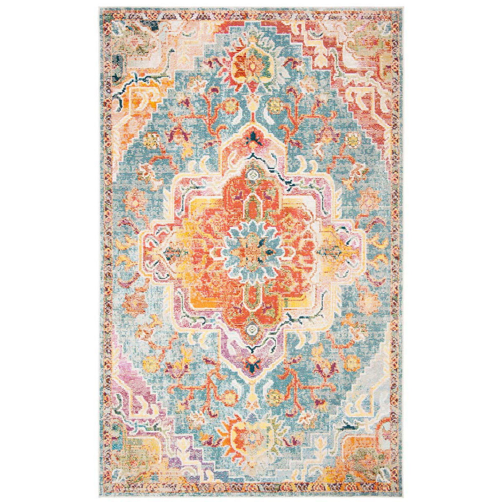 Safavieh Crystal Rug Collection CRS501K - Orange / Teal