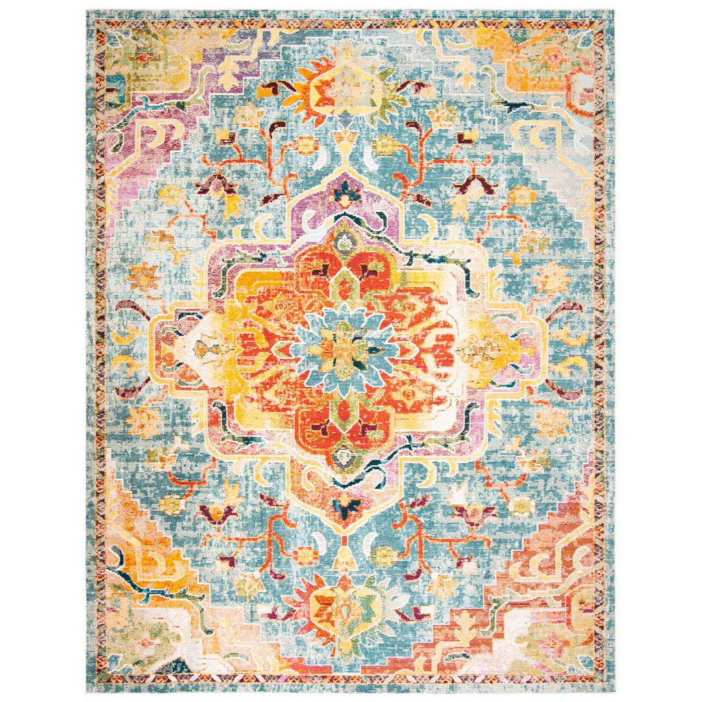 Safavieh Crystal Rug Collection CRS501K - Orange / Teal