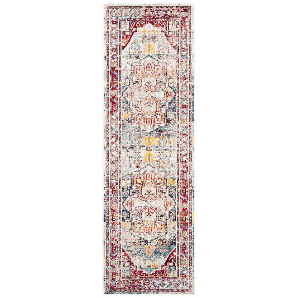 Safavieh Crystal Rug Collection CRS503C - Light Blue / Red