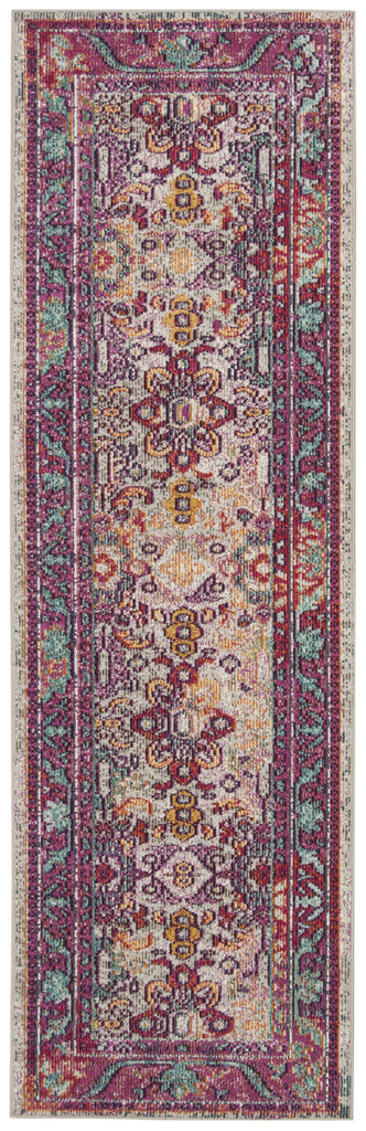 Safavieh Crystal Rug Collection CRS506B - Light Blue / Fuchsia