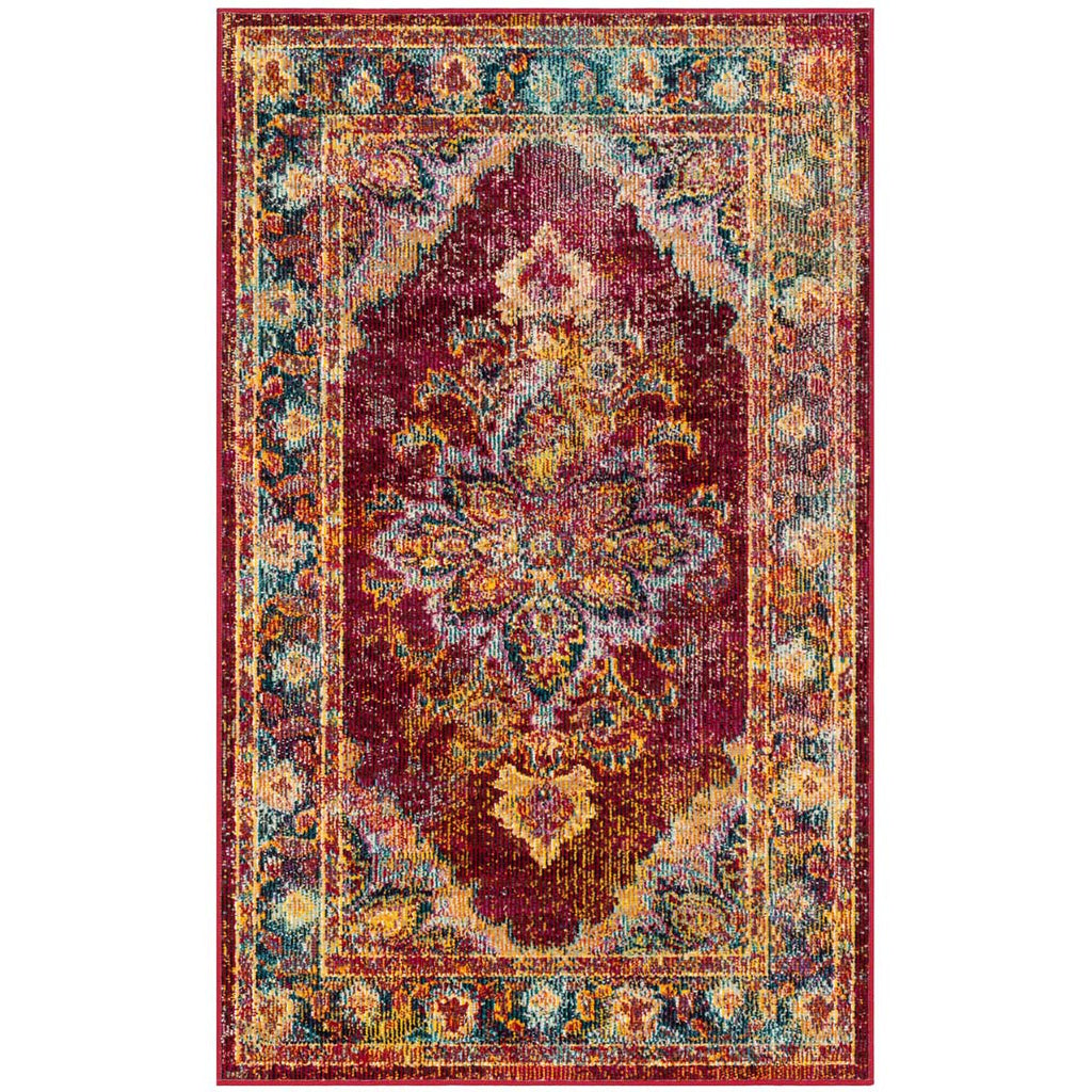 Safavieh Crystal Rug Collection CRS508R - Ruby / Navy