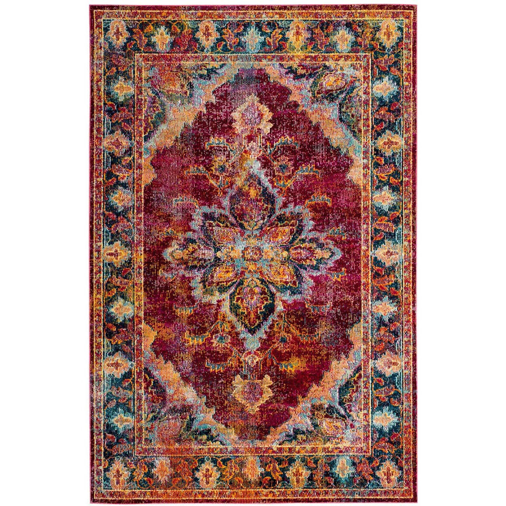 Safavieh Crystal Rug Collection CRS508R - Ruby / Navy