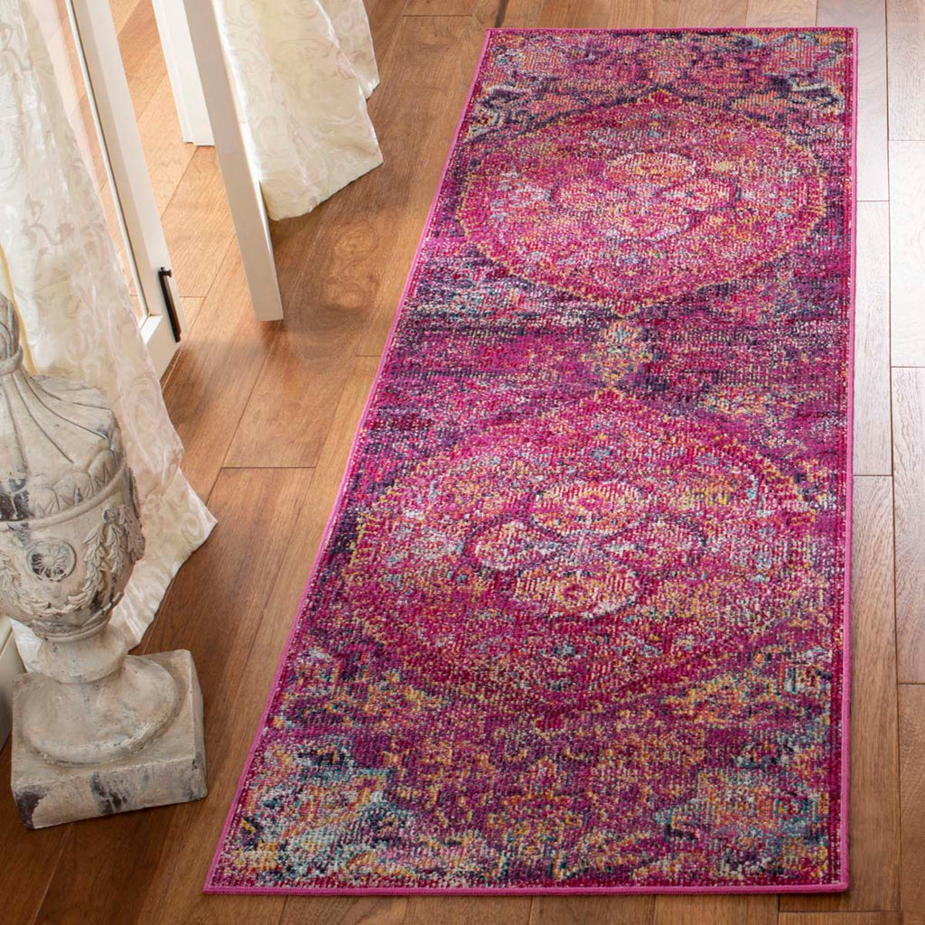 Safavieh Crystal Rug Collection CRS512S - Fuchsia / Purple