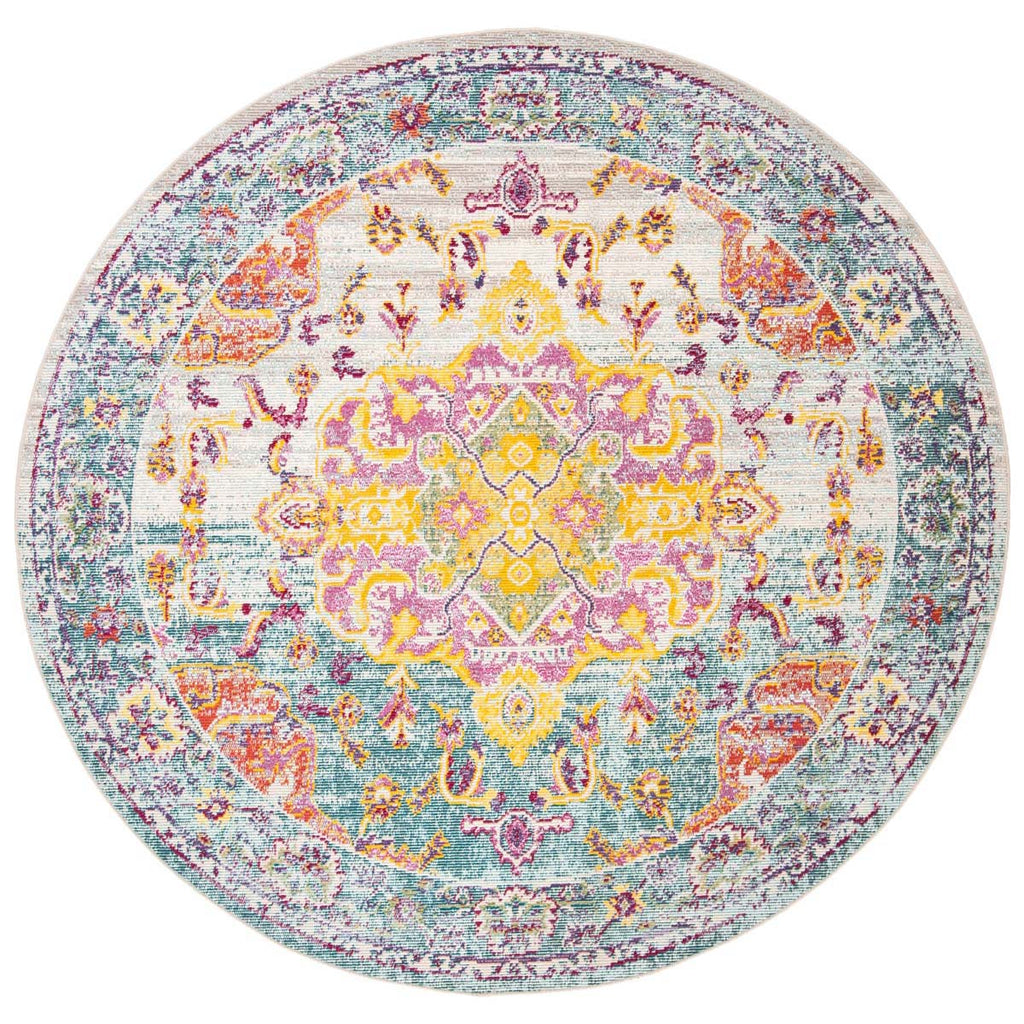 Safavieh Crystal Rug Collection CRS520K - Turquoise / Rust