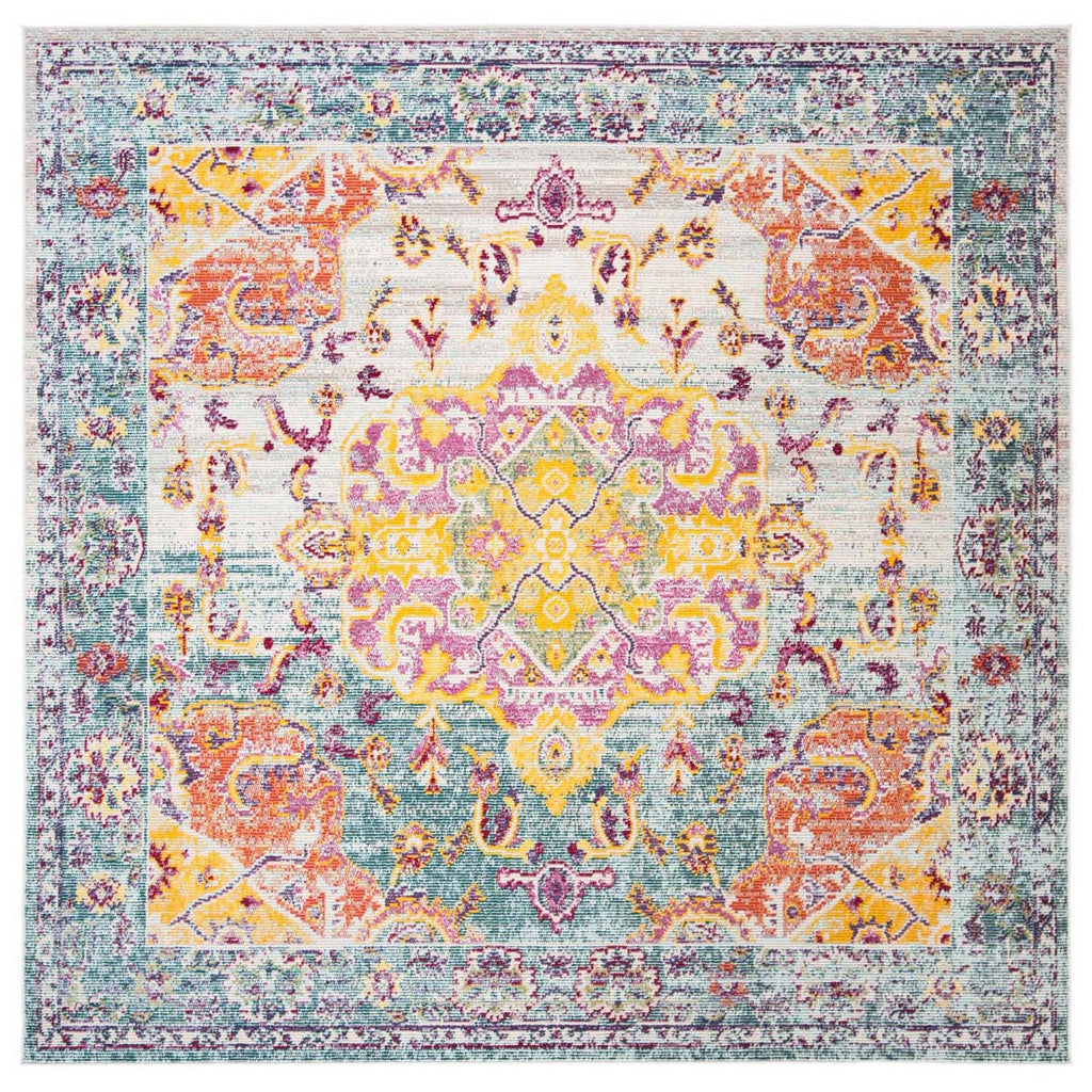 Safavieh Crystal Rug Collection CRS520K - Turquoise / Rust