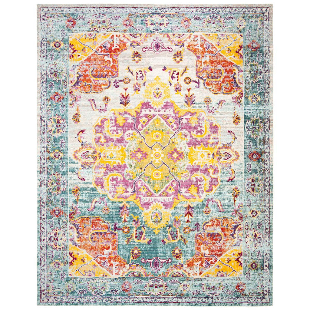 Safavieh Crystal Rug Collection CRS520K - Turquoise / Rust