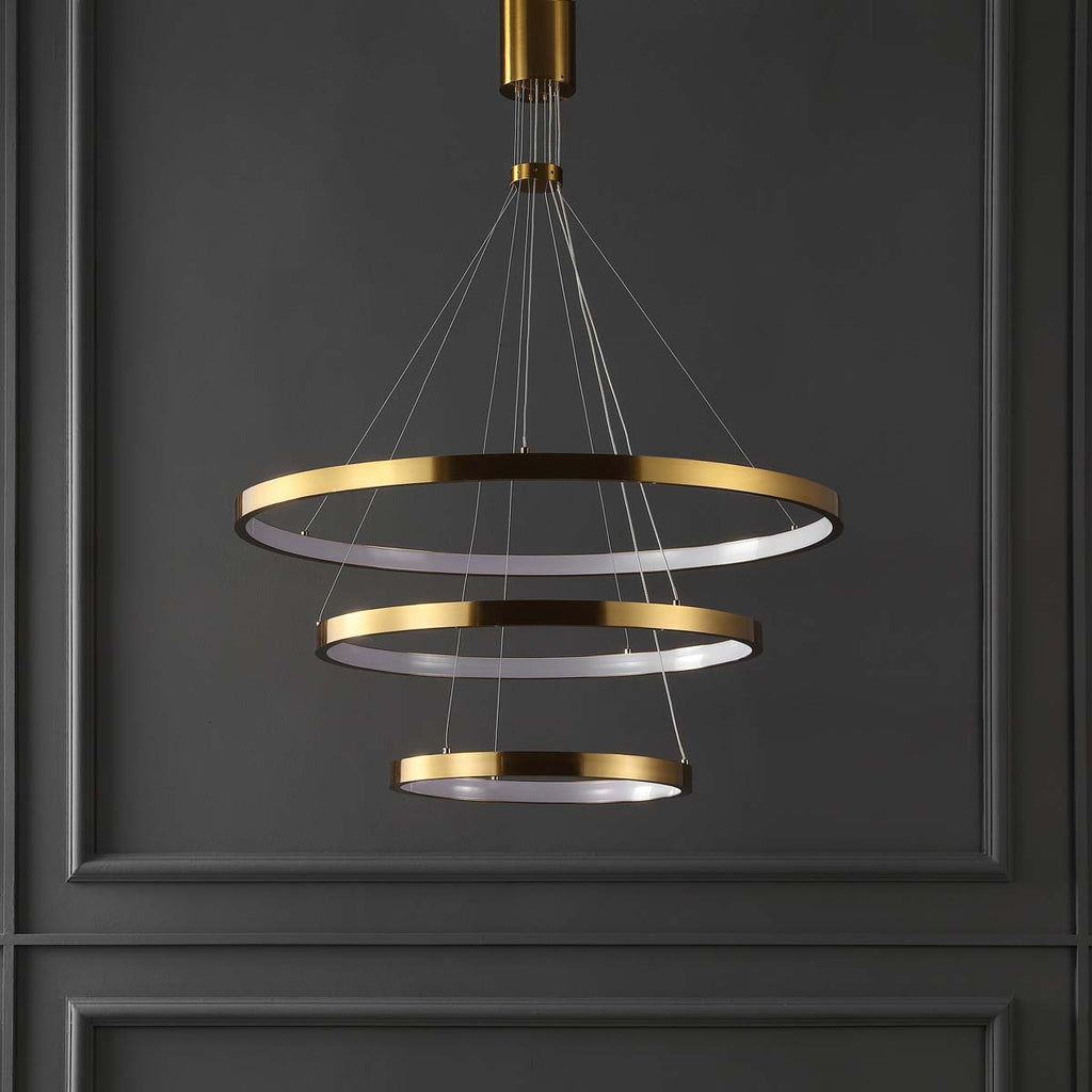 Safavieh Couture Meranda 3 Tier Chandelier - Gold