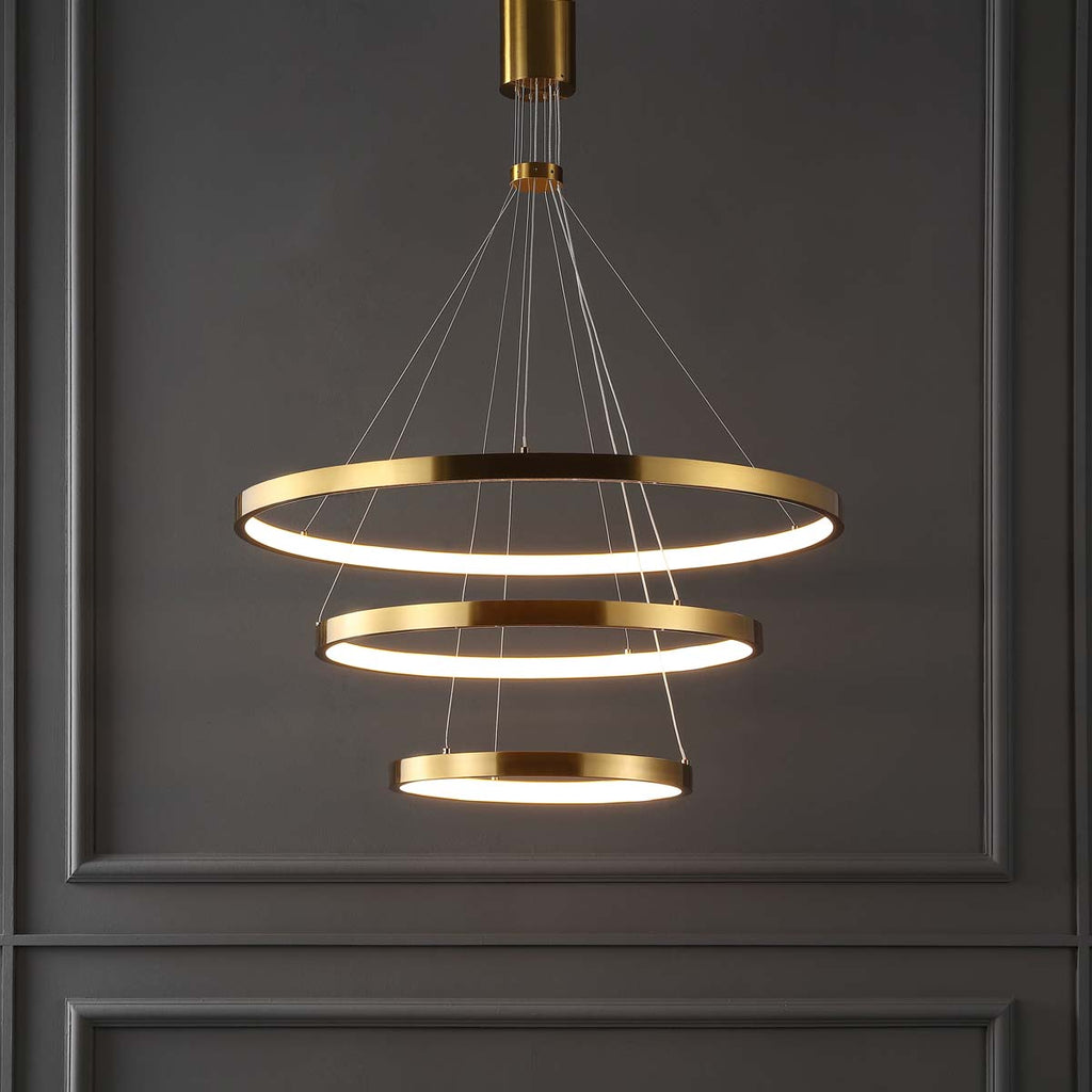 Safavieh Couture Meranda 3 Tier Chandelier - Gold