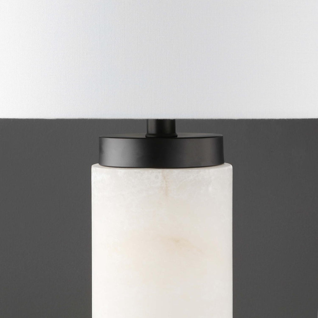 Safavieh Couture Sydni Alabaster Pillar Table Lamp -  White