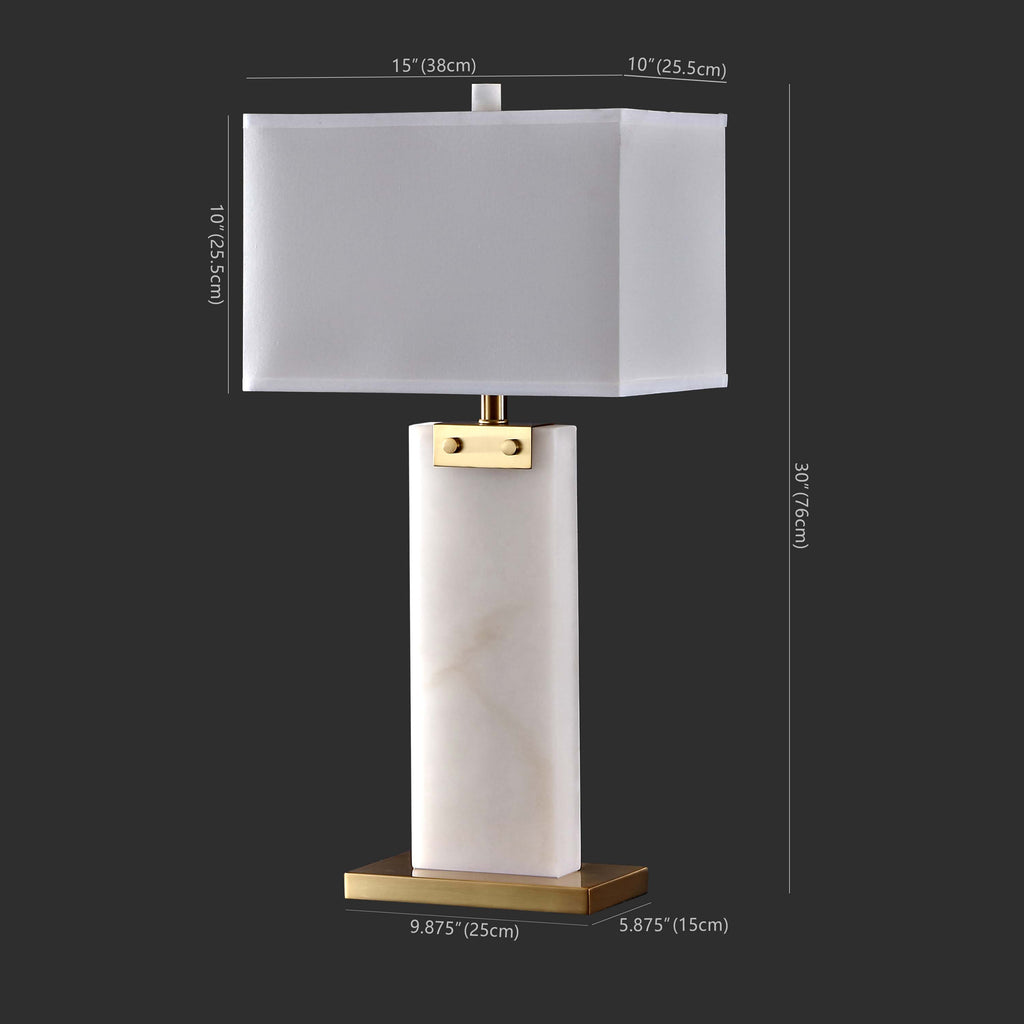 Safavieh Couture Morgen Alabaster Table Lamp - Gold / White