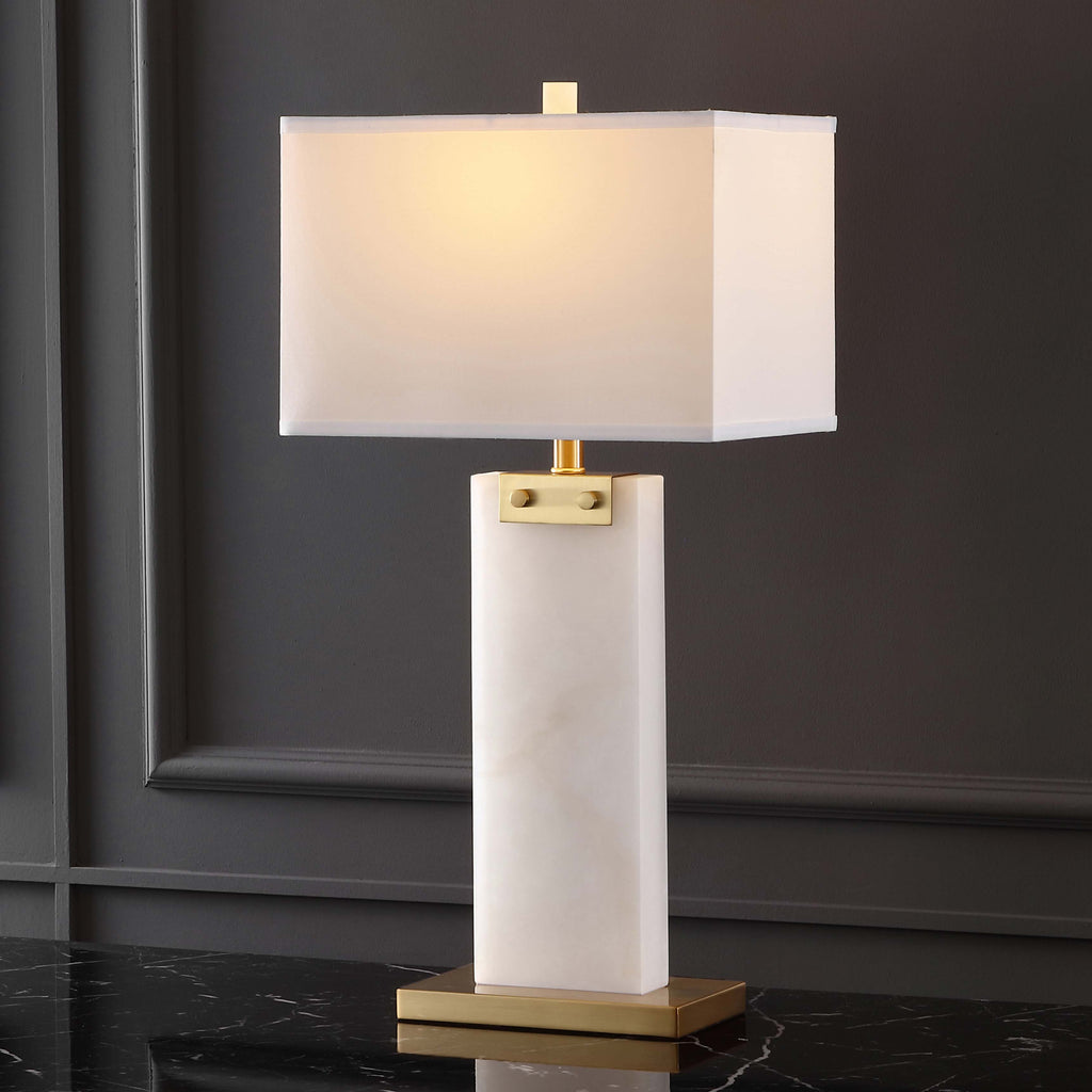 Safavieh Couture Morgen Alabaster Table Lamp - Gold / White