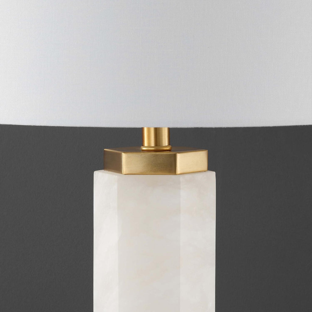 Safavieh Couture Lynsey Alabaster Table Lamp -  Gold / White