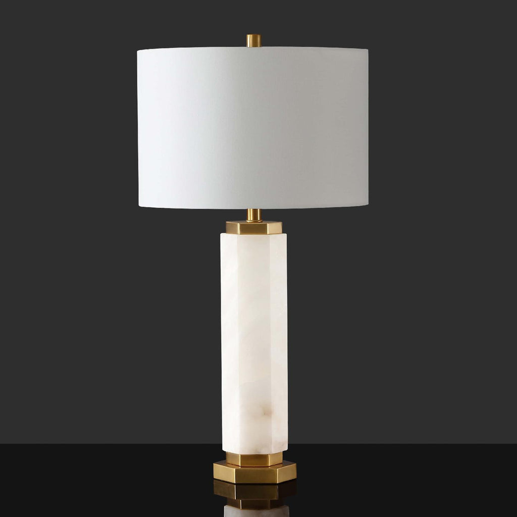 Safavieh Couture Lynsey Alabaster Table Lamp -  Gold / White