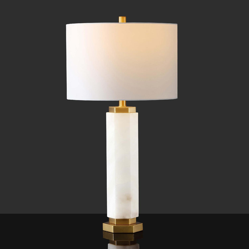 Safavieh Couture Lynsey Alabaster Table Lamp -  Gold / White