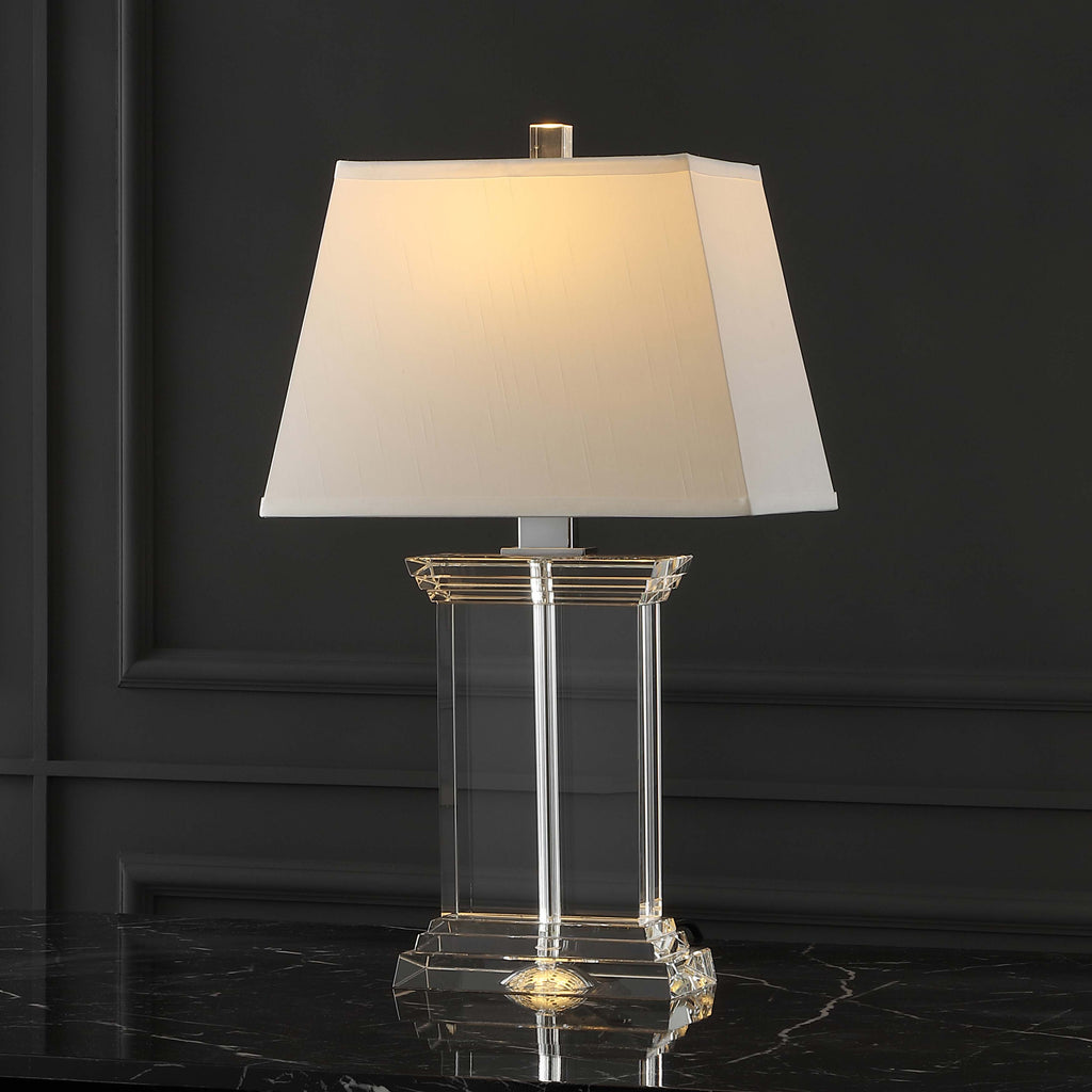 Safavieh Couture Schmidt Crystal Table Lamp - Clear / Chrome