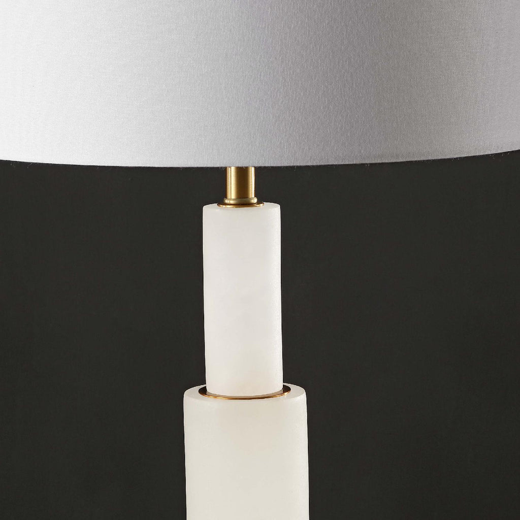 Safavieh Couture Gardiner Alabaster Table Lamp - White / Gold