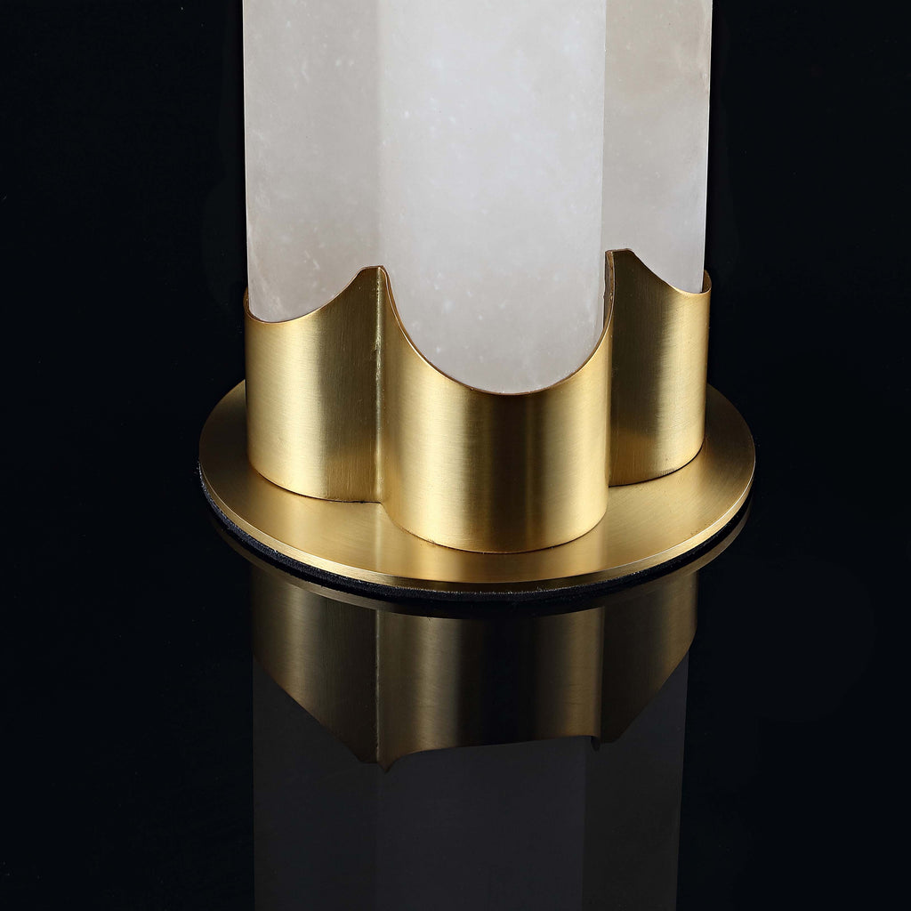 Safavieh Couture Chavez Alabaster Table Lamp - White / Gold