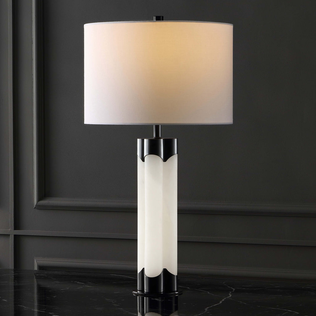 Safavieh Couture Chavez Alabaster Table Lamp - White / Black