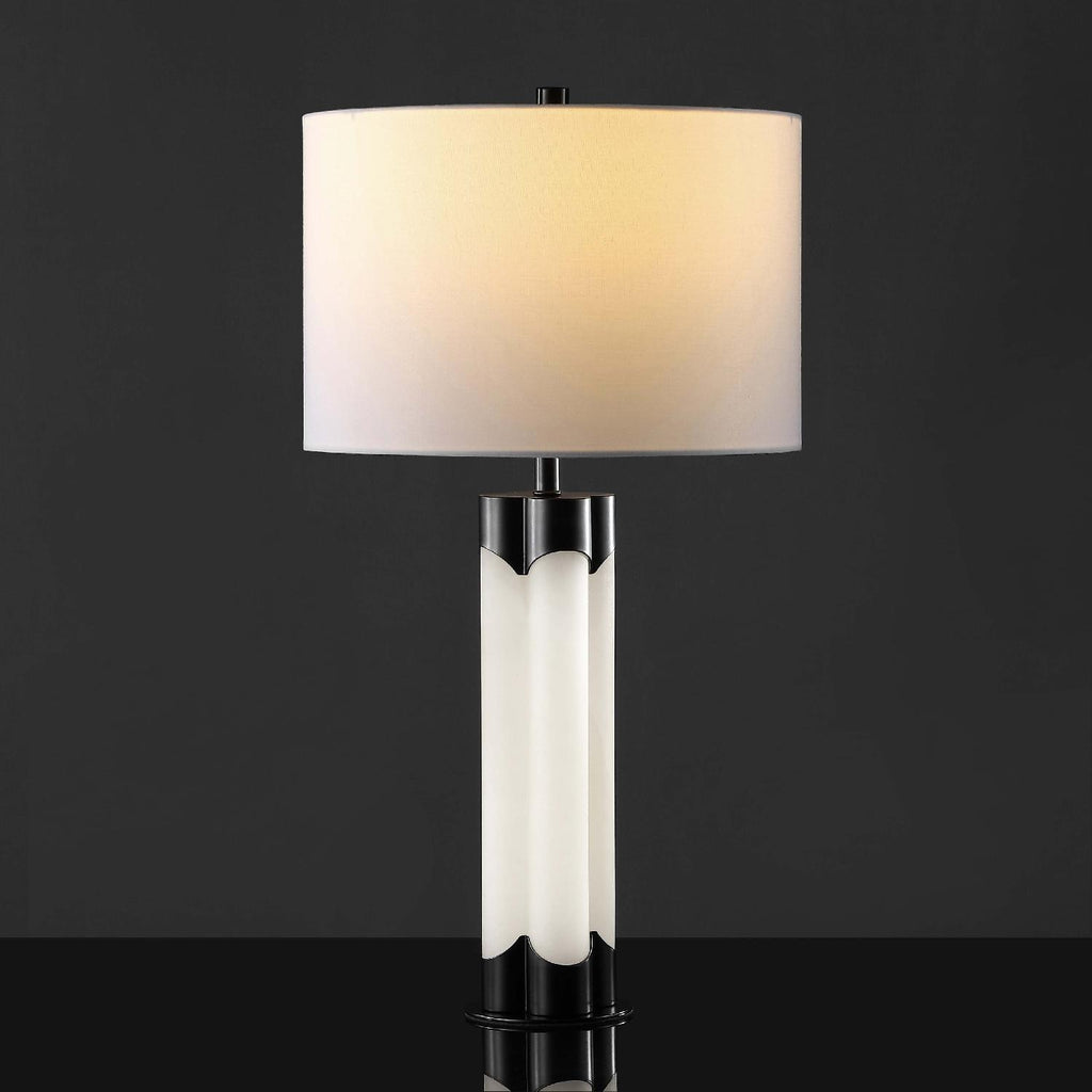 Safavieh Couture Chavez Alabaster Table Lamp - White / Black