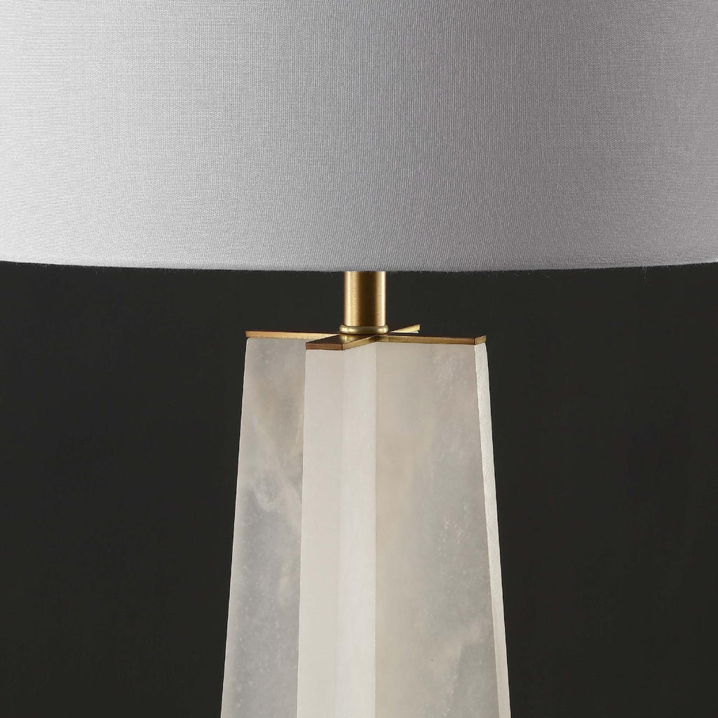 Safavieh Couture Kraus Alabaster Table Lamp - White / Gold