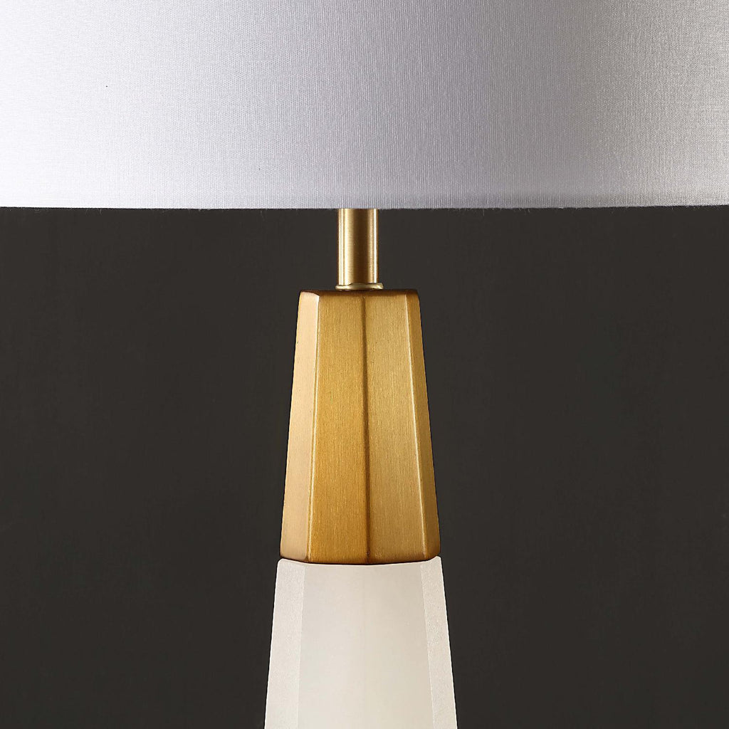 Safavieh Couture Toto Alabaster Table Lamp - White / Gold