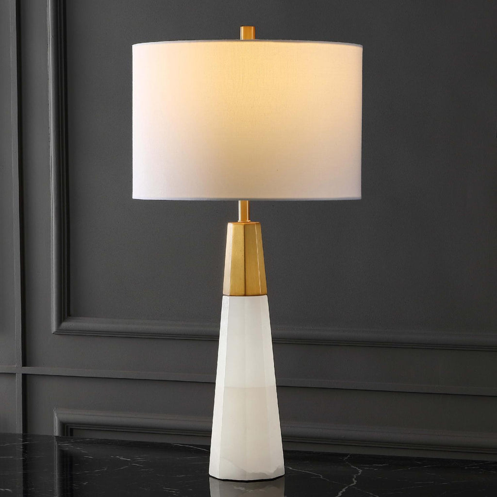 Safavieh Couture Toto Alabaster Table Lamp - White / Gold