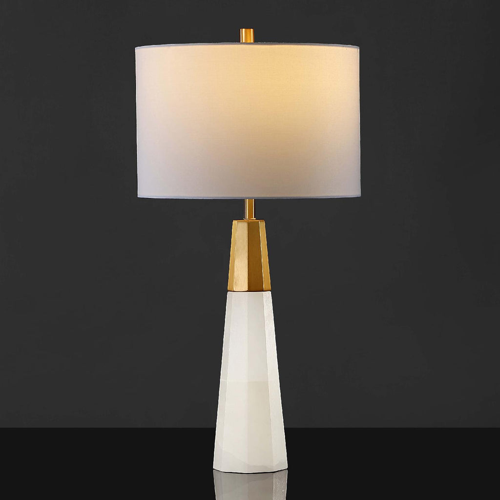 Safavieh Couture Toto Alabaster Table Lamp - White / Gold