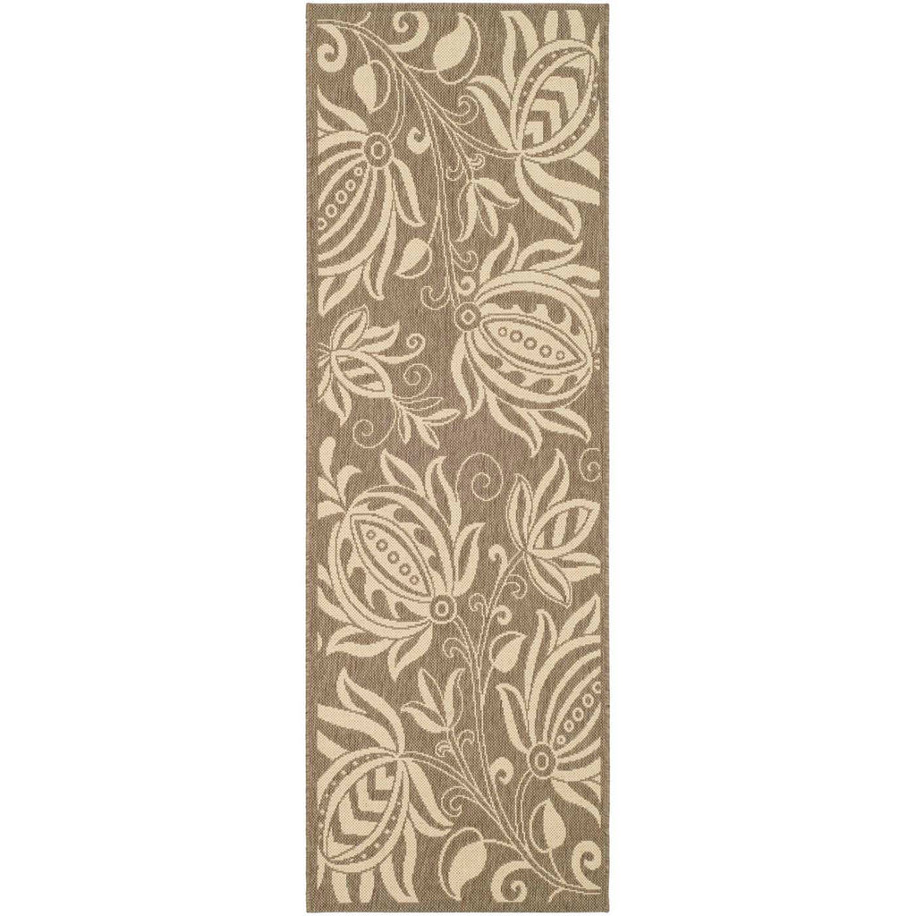 Safavieh Courtyard Rug Collection: CY2961-3009 - Brown / Natural