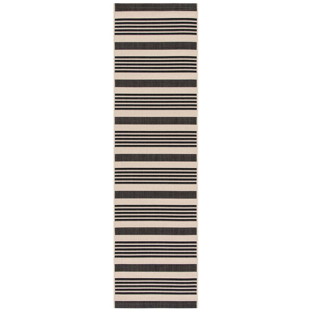 Safavieh Courtyard Rug Collection: CY6062-216 - Black / Bone