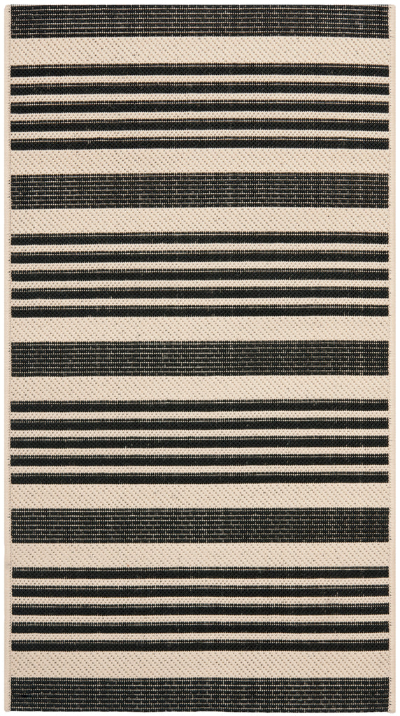 Safavieh Courtyard Rug Collection: CY6062-216 - Black / Bone