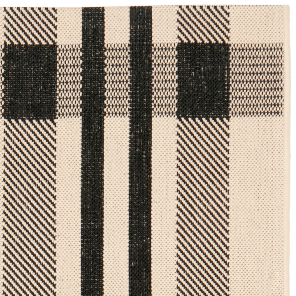 Contemporary Area Rug, CY6201-216, 120 X 180 cm in Black / Bone