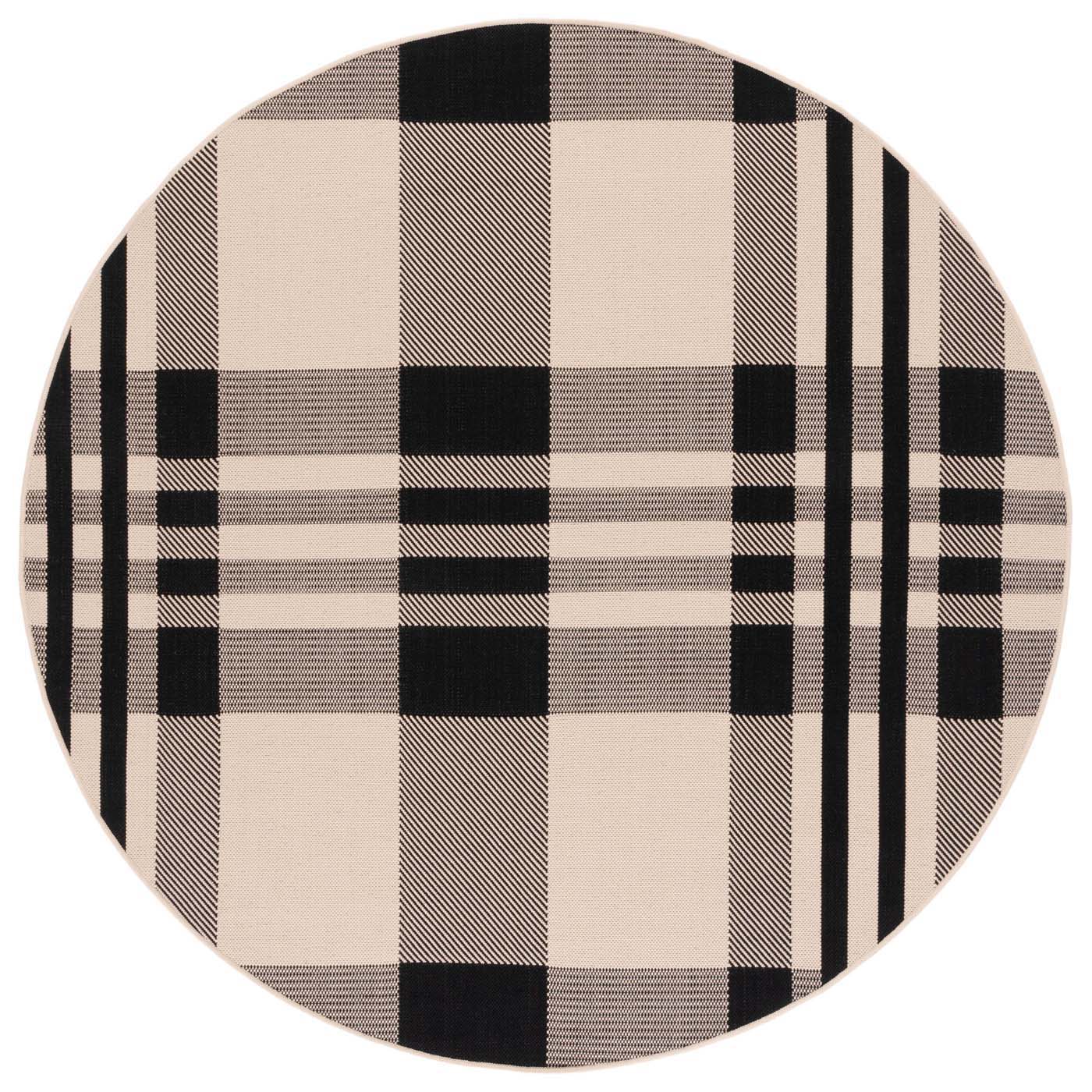 Black & Bone Plaid Outdoor Rug - Safavieh.com