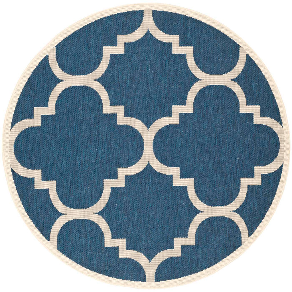 Safavieh Courtyard Rug Collection CY6243-268 - Navy / Beige