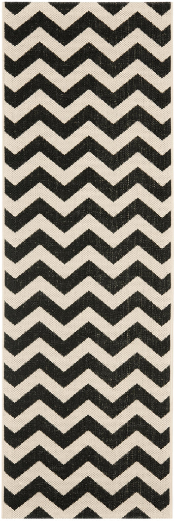 Safavieh Courtyard Rug Collection: CY6244-256 - Black / Beige