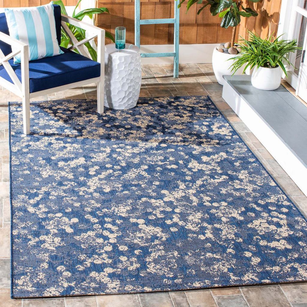 Safavieh Courtyard Rug Collection: CY6333-25821 - Navy / Beige